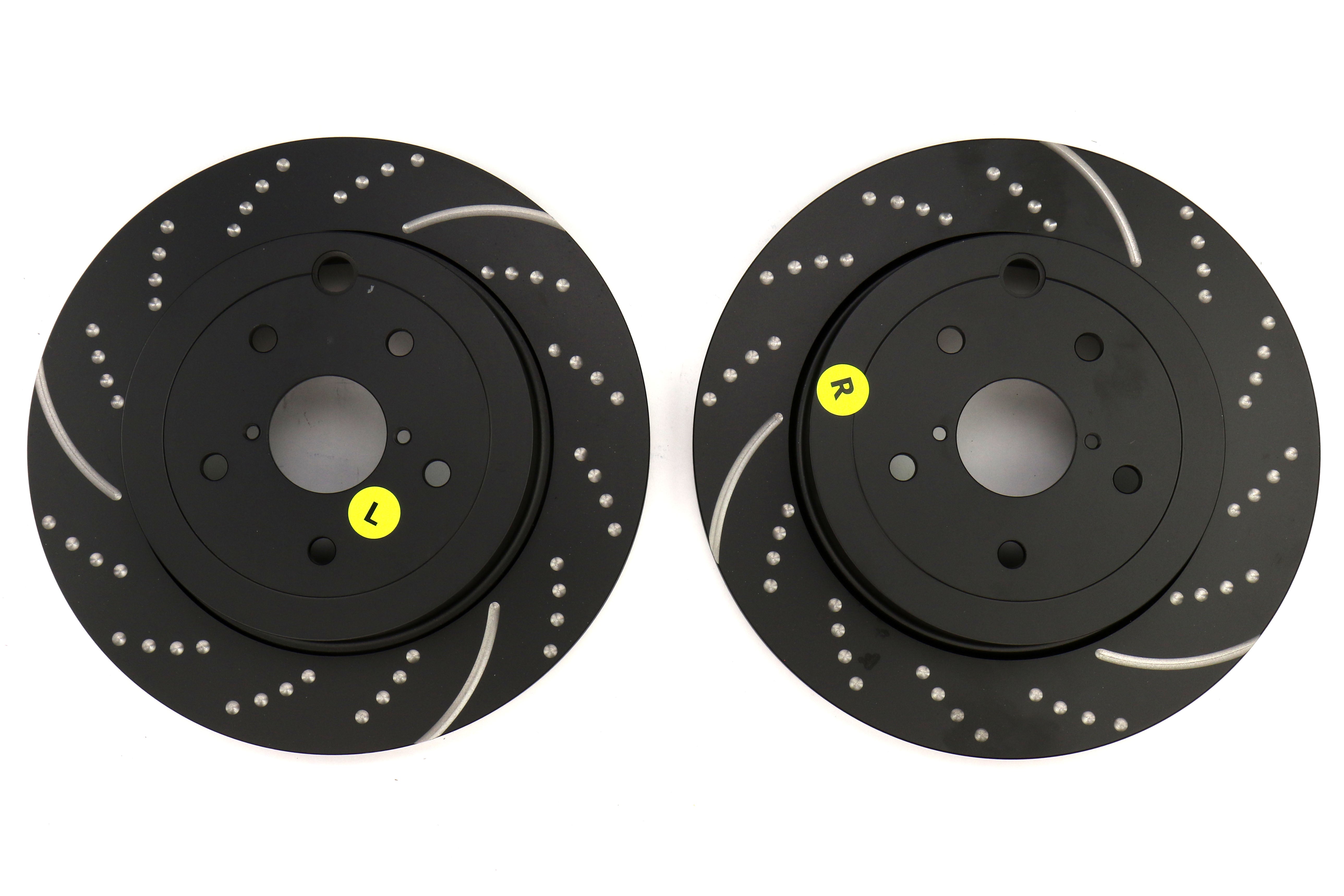 EBC Brakes 3GD Series Sport Dimpled/Slotted Rear Brake Rotors - 2008-2017 Subaru STI